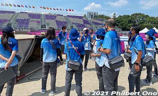 Para archery venue tour for Tokyo 2020 Games volunteers.