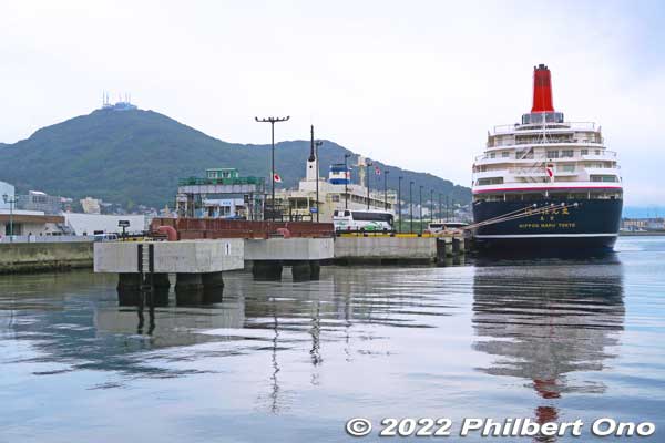 Cruise ship dock at Hakodate Port.