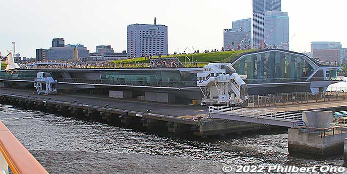 Osanbashi Pier ("Whale's Back"). Rooftop park is open 24/7.