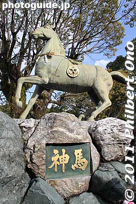 Sacred horse
Keywords: aichi ichinomiya masumida jinja shrine shinto hatsumode new year's day shogatsu 
