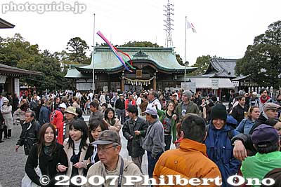 Tagata Shrine grounds during the Honen Festival.
Keywords: aichi komaki tagata jinja shrine penis festival fertility honen matsuri shinto