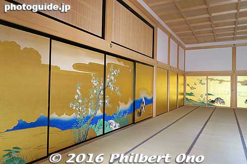 Next section is the Omote Shoin (表書院) Main Hall consisting of five rooms. This is the San-no-Ma 三之間.
Keywords: aichi nagoya castle