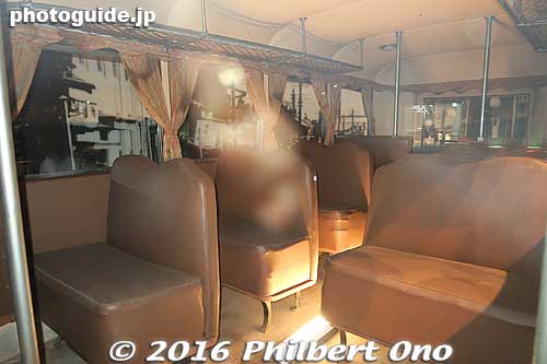 Inside Japanese Government railway's first bus.
Keywords: aichi nagoya train railway railroad museum