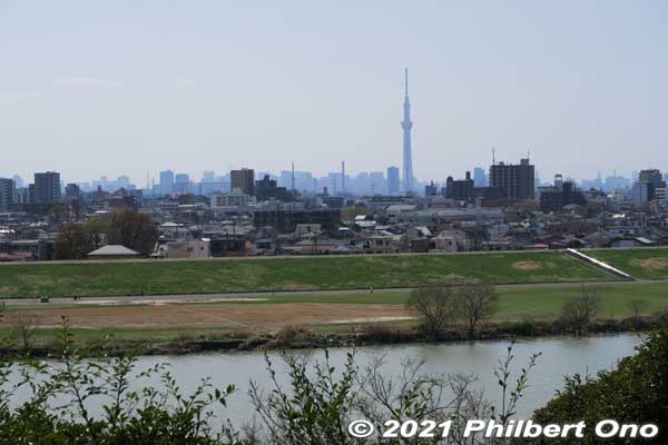 Edogawa River and Tokyo Skytree as seen from Satomi Park.
Keywords: chiba ichikawa park hiking trail mizu midori kairo