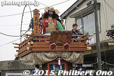 Minamoto no Yoshitsune float from Kamijuku 上宿.
Keywords: chiba katori sawara taisai autumn fall festival matsuri