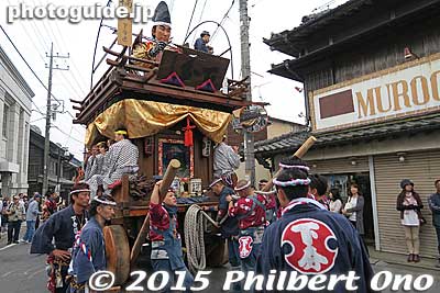 Shonanko (Kusunoki Masatsura) float from Shimowake 下分.
Keywords: chiba katori sawara taisai autumn fall festival matsuri
