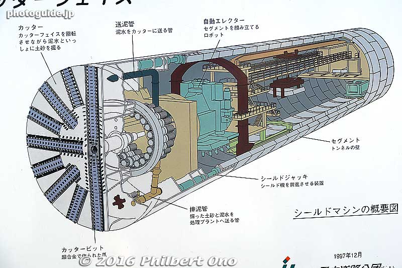 Tunnel boring machine cutaway illustration.
Keywords: chiba kisarazu umihotaru Tokyo Bay Aqua Line