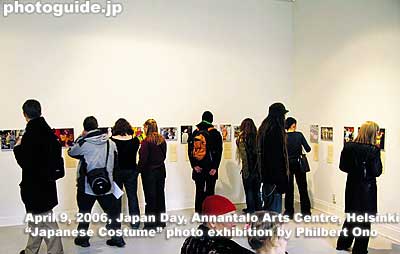 A steady stream of people came to see the exhibition of about 30 pictures.
