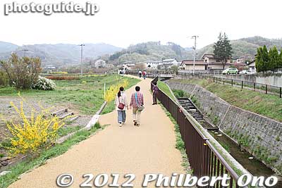 From the bus stop, you walk a bit to Hanamiyama Park. Very pleasant walk.
Keywords: Fukushima Hanamiyama Park spring flowers