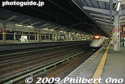 JR Fukushima Station with shinkansen approaching.
Keywords: fukushima station 