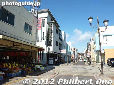 Walking along the quiet street in Yumoto Spa.
Keywords: fukushima iwaki yumoto onsen hot spring spa