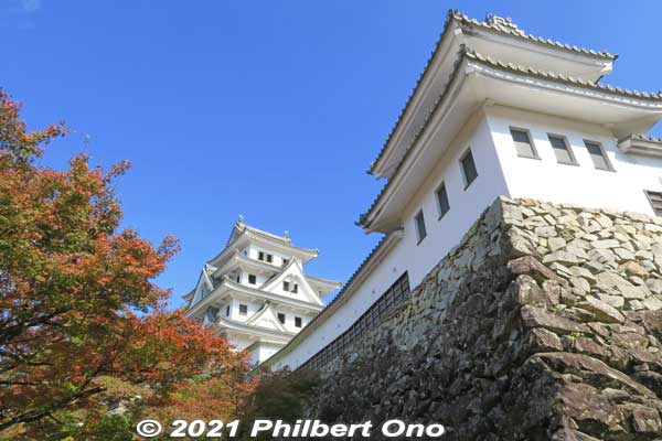 Corner turret.
Keywords: gifu Gujo Hachiman Castle autumn foliage leaves maples