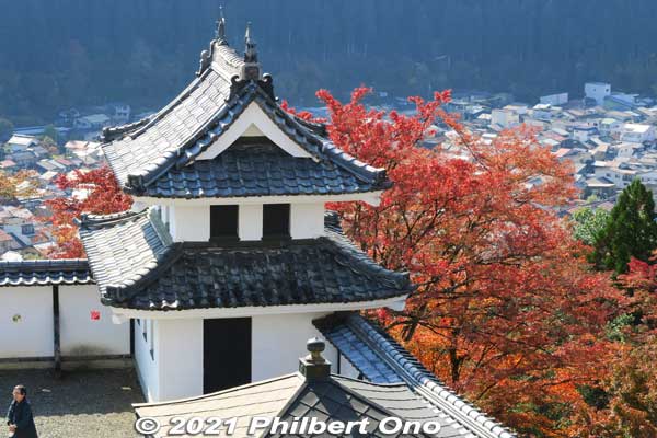 The much photographed corner turret.
Keywords: gifu Gujo Hachiman Castle autumn foliage leaves maples