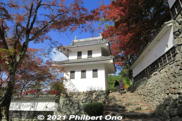 Another turret. Not open to the public.
Keywords: gifu Gujo Hachiman Castle autumn foliage leaves maples