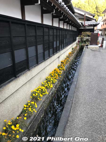 Gutter along the temple's wall.
Keywords: gifu gujo hachiman kitamachi