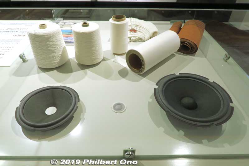 Yarn and speaker cones made of Mino washi.
Keywords: gifu mino washi paper museum