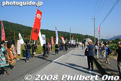 A few spectators were on the route.
Keywords: gifu sekigahara battle festival matsuri 