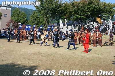 The matchlock gun battalions then appeared.
Keywords: gifu sekigahara battle festival matsuri 