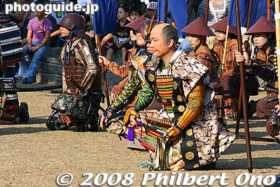 Tokugawa Ieyasu kneeling.
Keywords: gifu sekigahara battle festival matsuri samurai 