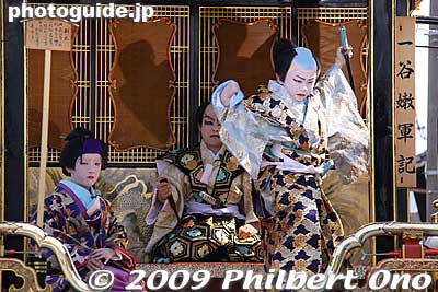 Hanrinkaku 攀鱗閣（西町）一谷嫩軍記（いちのたにふたばぐんき）
Keywords: gifu tarui hikiyama matsuri festival kabuki boys 