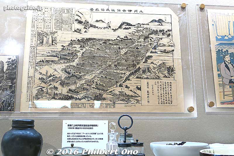 Old 1902 map of Ikaho.
Keywords: gunma gumma shibukawa ikaho onsen spa hot spring robert irwin hawaiian minister museum