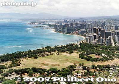 View of Waikiki from atop Diamond Head
