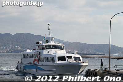 Back at Koyo Port to board this boat for Kure, across the Seto Inland Sea.
Keywords: hiroshima etajima island