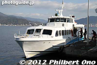 Our boat for Kure from Etajima island.
Keywords: hiroshima etajima island