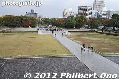 This is where the Hiroshima Peace Memorial Ceremony is held on Aug. 6 in the morning. The service is open to the public for free and you can sit if you get there early enough in the morning. Otherwise, you can stand in the back amid the sweltering heat.
Keywords: hiroshima peace memorial park atomic bomb cenotaph