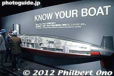 The museum's main building has exhibits explaining about Japanese submarines.
Keywords: hiroshima kure JMSDF Japan Maritime Self-Defense Force museum submarines