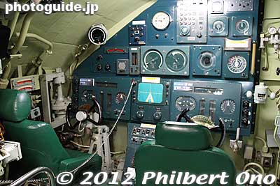 Pilot seats.
Keywords: hiroshima kure JMSDF Japan Maritime Self-Defense Force museum submarines