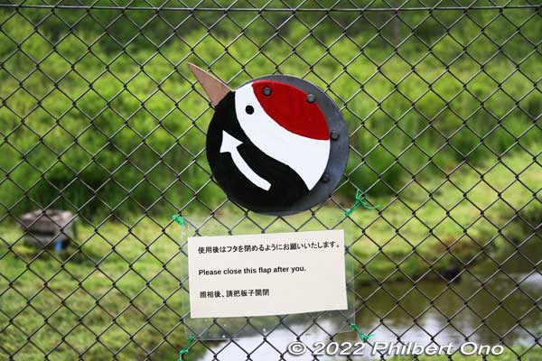 The fence also has a covered hole for taking pictures.
Keywords: Hokkaido Kushiro Japanese red-crowned Crane Reserve