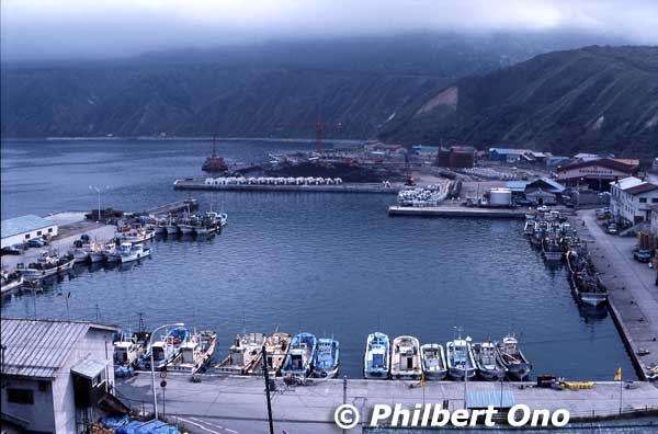 Rishiri's Oshidomari Port or ferry terminal. 鴛泊港
Keywords: Hokkaido Rishiri island