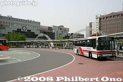 Bus stops on the north side of Sapporo Station.
Keywords: hokkaido sapporo train station bus