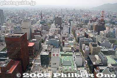 View from JR Tower looking south toward Odori Park.
Keywords: hokkaido sapporo train station