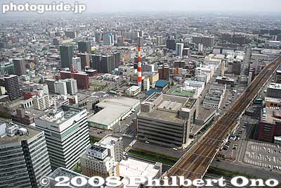 View from JR Tower looking east.
Keywords: hokkaido sapporo train station