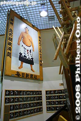 Tournament champion portrait. Kitanoumi retired in Jan. 1985 and started his own Kitanoumi Stable. In 2002, he became chairman of the Japan Sumo Association. We missed Kitanoumi, but another great Yokozuna from Hokkaido, Chiyonofuji, filled the void.
Keywords: hokkaido sobetsu-cho yokozuna kitanoumi sumo museum history