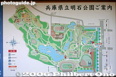 Map of Akashi Park
The castle is now only a small part of the park.
Keywords: Hyogo Prefecture Akashi castle