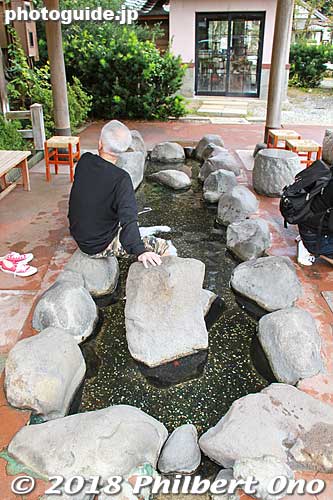 Hot spring foot bath in Kinosaki Onsen.
Keywords: hyogo toyooka kinosaki onsen hot spring spa