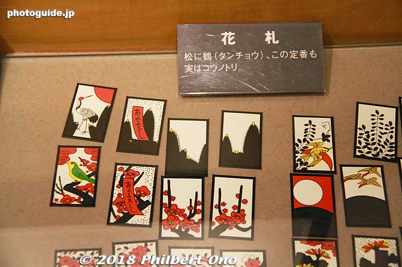 The hanafuda card with the "crane" is actually an Oriental white stork. It actually looks like a cross between the two birds...
Keywords: hyogo toyooka Oriental White Stork Park kounotori konotori bird