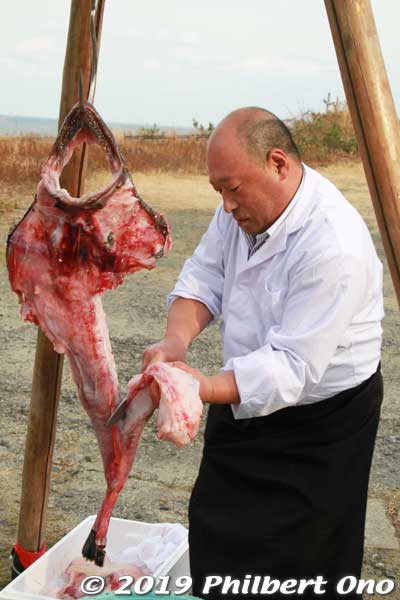 The white meat of monkfish.
Keywords: ibaraki kitaibaraki monkfish