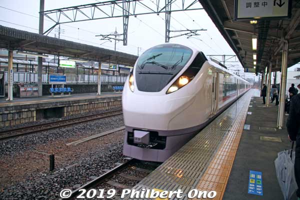 At JR Isohara Station, our tokkyu express train back to Ueno, Tokyo.
Keywords: ibaraki kitaibaraki