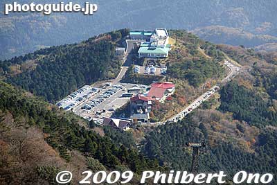 Tsutsujigaoka Ropeway Station below, as seen from the summit of Mt. Nyotai on Mt. Tsukuba.
Keywords: ibaraki mount mt. tsukuba 