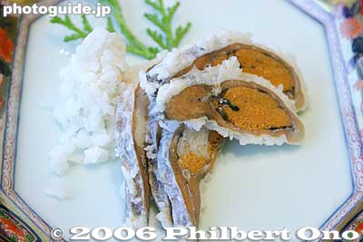 Funa-zushi or fermented carp fish from Lake Biwa. 鮒ずし
Delicacy of Shiga Prefecture.
Keywords: japanese food