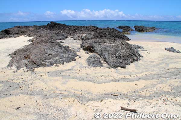 Keywords: kagoshima amami oshima resort hotel beach lava rock pumice