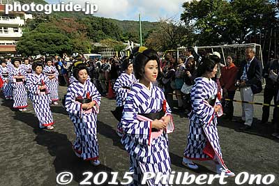 Ladies in waiting.
Keywords: kanagawa hakone-machi yumoto daimyo gyoretsu feudal lord procession samurai matsuri