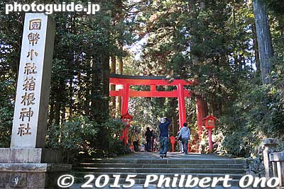 Entering Hakone Shrine at Moto Hakone.
Keywords: kanagawa moto hakone shrine torii