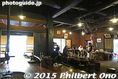 Inside Amasake Chaya, a teahouse for travelers. 
Keywords: kanagawa hakone