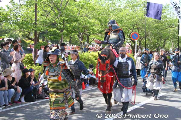 The second Odawara Hojo lord, Hojo Ujitsuna. 二代北条氏綱隊 
Keywords: Kanagawa Odawara Hojo Godai Matsuri Festival samurai parade