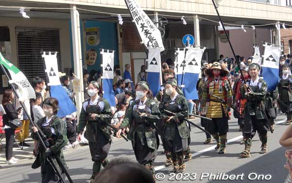 Samurai group for Hōjō Choko (Gen'an), second and youngest son of Hōjō Sōun. 北条長綱隊  国際医療福祉大学
Keywords: Kanagawa Odawara Hojo Godai Matsuri Festival samurai parade